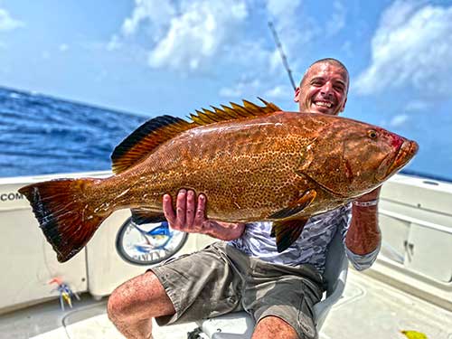 Grouper fishing cancun-on board the kianah yacht in cancun