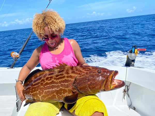 cancun bottom fishing grouper fish